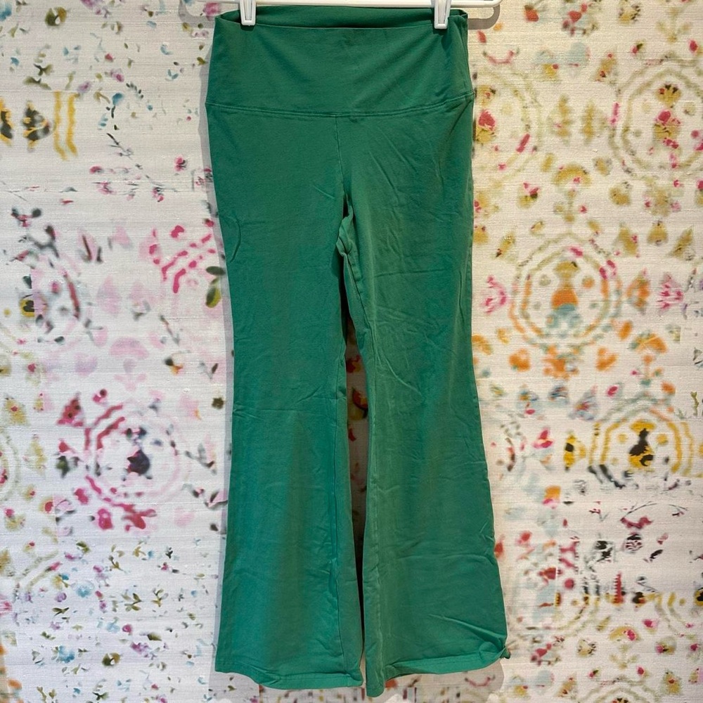 Aritzia Green Flared Bottoms